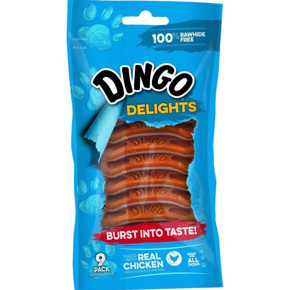 Dingo Delights, 100% Rawhide Free Treat, Chicken - Picture 1 of 4